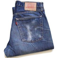 画像1: 00s 英国製 Levi'sリーバイス 521 デニムパンツ ヒゲ w34★ユーロ (1)