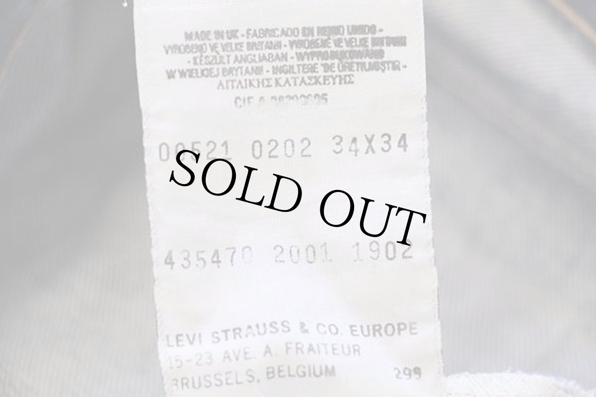 画像7: 00s 英国製 Levi'sリーバイス 521 デニムパンツ ヒゲ w34★ユーロ (7)