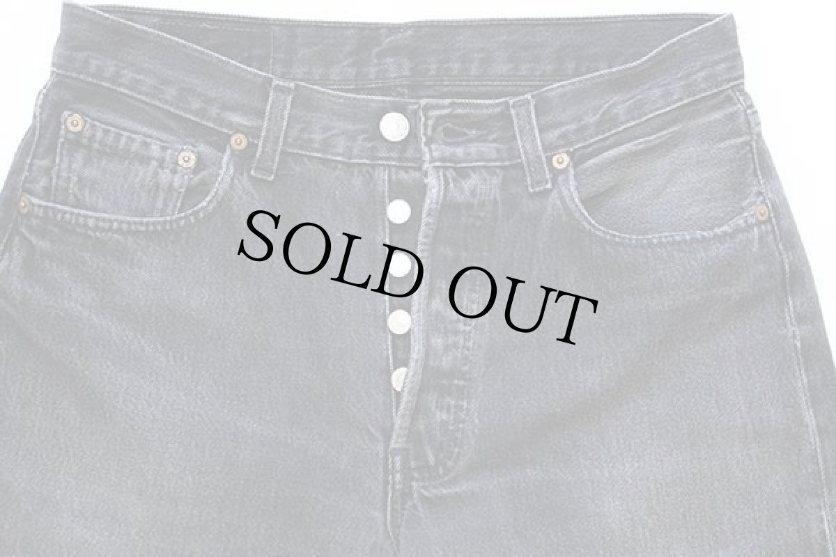 画像4: 90s USA製 Levi'sリーバイス 501 ブラック デニムパンツ w31 (4)