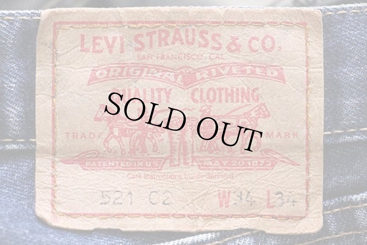 画像6: 00s 英国製 Levi'sリーバイス 521 デニムパンツ ヒゲ w34★ユーロ (6)