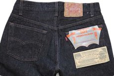 画像5: デッドストック★80s USA製 Levi'sリーバイス 501 先染め ブラック デニムパンツ w29 L32 (5)