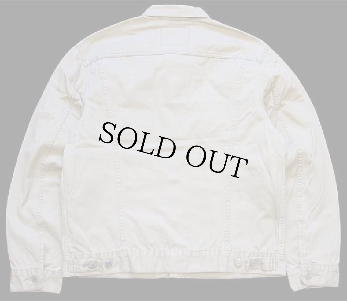 画像2: 90s Levi'sリーバイス 70503 コットンツイル ジャケット 4ポケット ベージュ M★ユーロ (2)