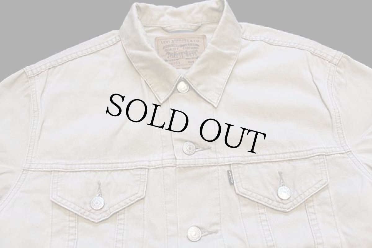 画像3: 90s Levi'sリーバイス 70503 コットンツイル ジャケット 4ポケット ベージュ M★ユーロ (3)