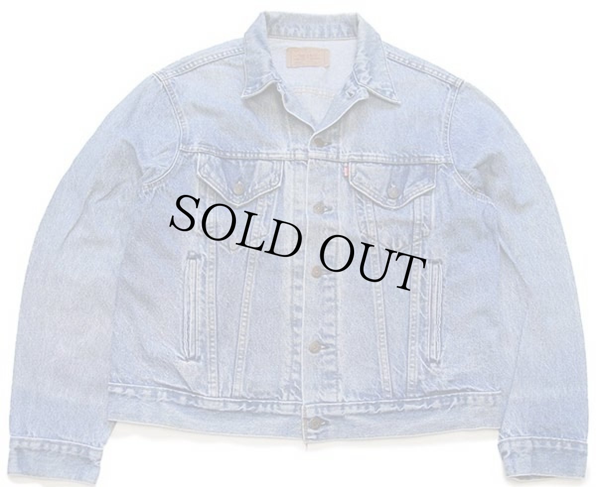 画像2: 80s USA製 Levi'sリーバイス 70506 バラ ハンドペイント デニムジャケット 4ポケット 44 (2)