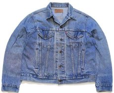 画像2: 80s USA製 Levi'sリーバイス 70506 バラ ハンドペイント デニムジャケット 4ポケット 44 (2)