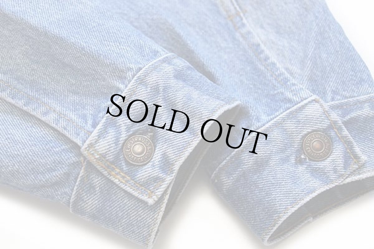 画像6: 80s USA製 Levi'sリーバイス 70506 バラ ハンドペイント デニムジャケット 4ポケット 44 (6)