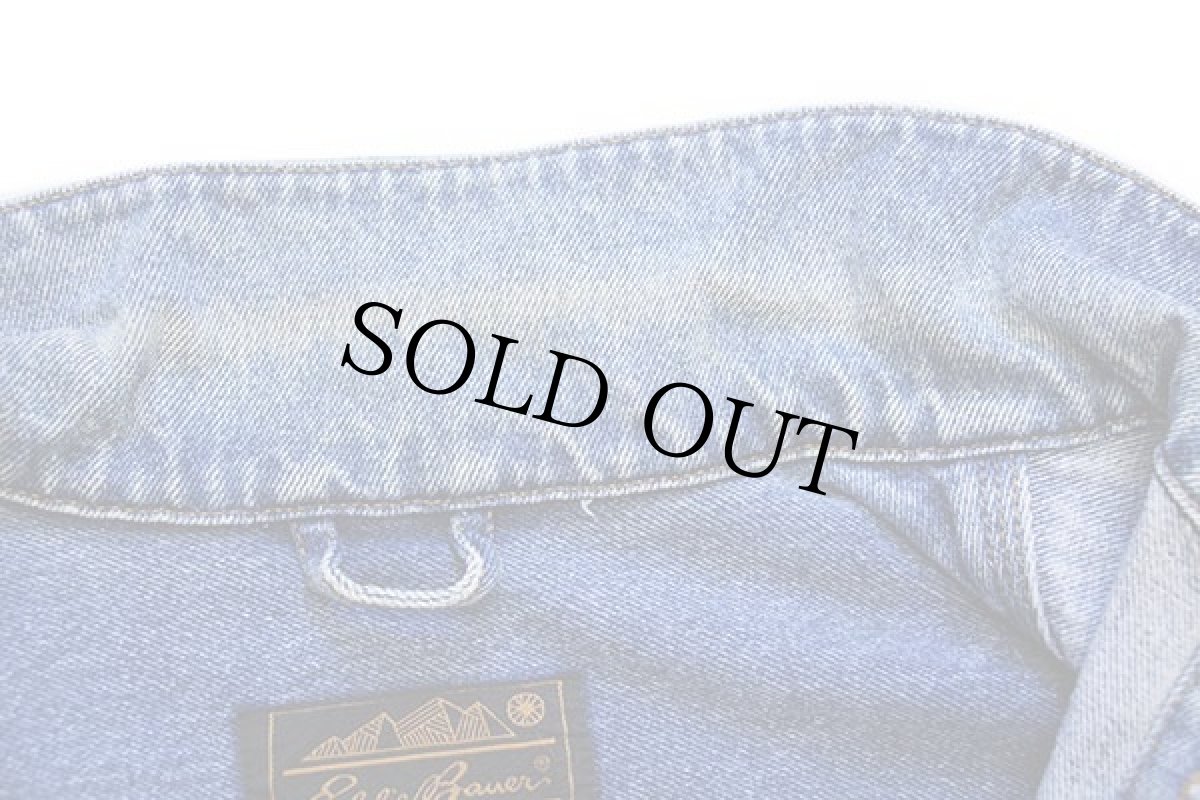 画像5: 90s EddieBauerエディーバウアー デニムジャケット 4ポケット L (5)