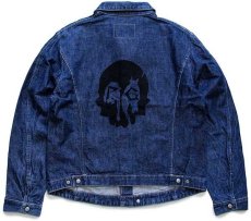 画像1: 00s Levi'sリーバイス ENGINEERED JEANS 70100 PG バックプリント 立体裁断 デニムジャケット L★ユーロ (1)