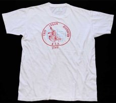 画像2: 60s BSA ボーイスカウト CHIEF LOGAN RESERVATION STAFF ネイティブ インディアン 染み込みプリント コットンTシャツ 白 L (2)