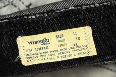 画像6: 80s USA製 Wranglerラングラー 13MBKG 先染め ブラック デニムパンツ w30 (6)