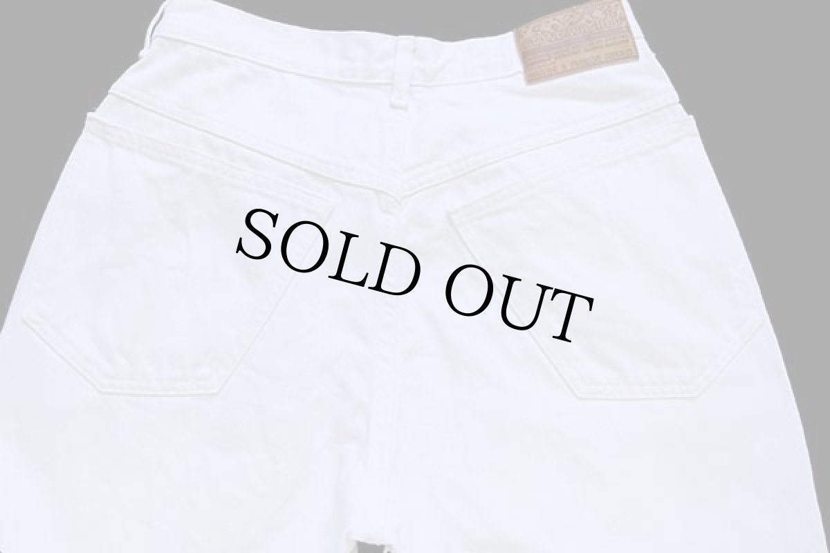 画像5: 90s USA製 MARITHE FRANCOIS GIRBAUDマリテフランソワジルボー テーパード ホワイト デニムパンツ 32 (5)