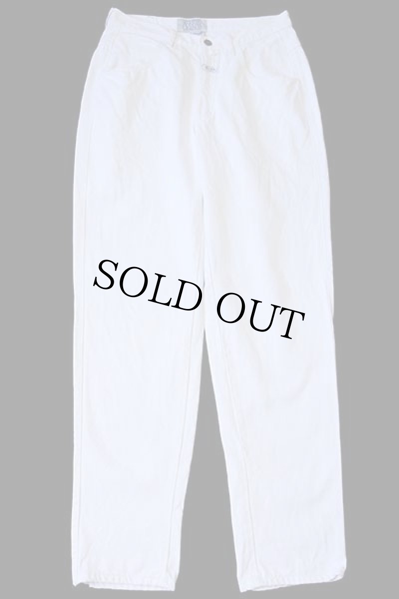 画像2: 90s USA製 MARITHE FRANCOIS GIRBAUDマリテフランソワジルボー テーパード ホワイト デニムパンツ 32 (2)