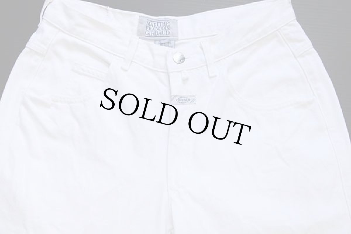 画像4: 90s USA製 MARITHE FRANCOIS GIRBAUDマリテフランソワジルボー テーパード ホワイト デニムパンツ 32 (4)