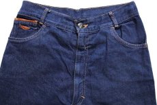 画像4: 70s Black-Out Blue Jeans フレア バットダイ デニムパンツ 46★ベルボトム (4)