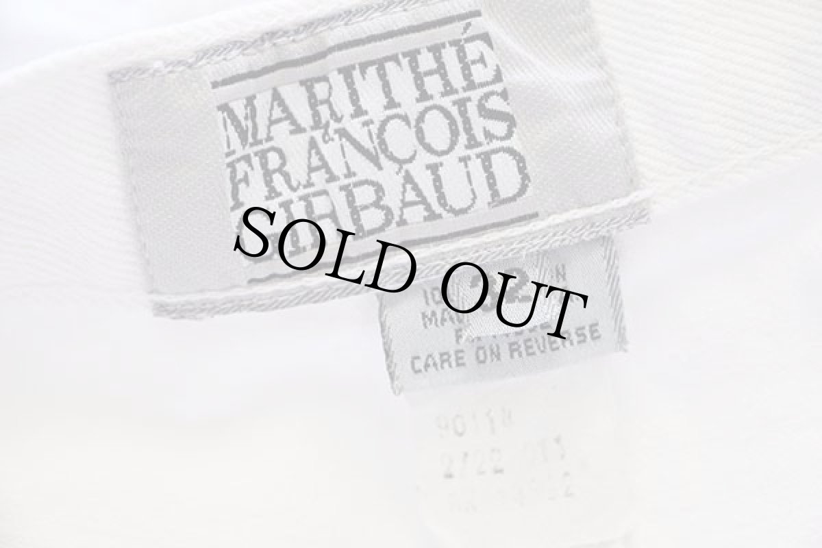 画像6: 90s USA製 MARITHE FRANCOIS GIRBAUDマリテフランソワジルボー テーパード ホワイト デニムパンツ 32 (6)