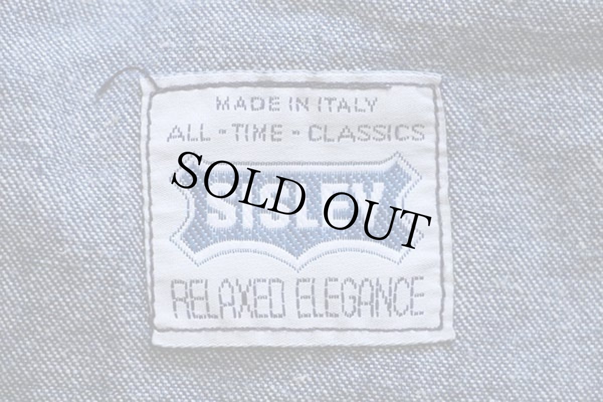 画像4: 90s イタリア製 SISLEY パッチ付き レースアップ プルオーバー デニムパーカー★アノラック (4)