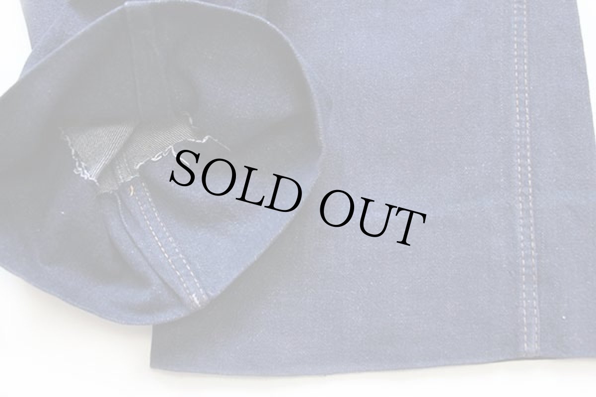 画像8: 70s Black-Out Blue Jeans フレア バットダイ デニムパンツ 46★ベルボトム (8)