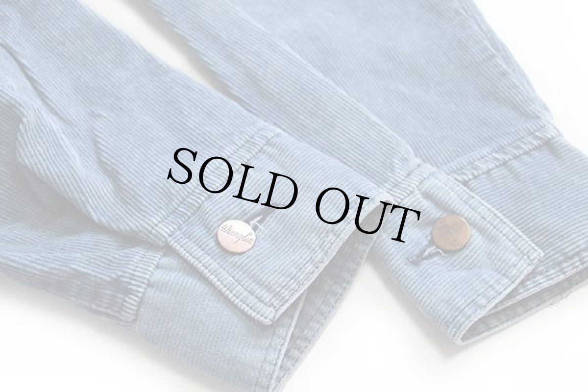 画像6: 70s USA製 Wranglerラングラー WRAPID TRANSIT コーデュロイ ブッシュジャケット ブルーグレー M (6)