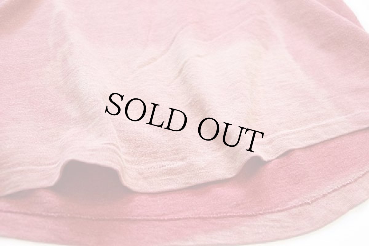 画像8: 60s USA製 Russell Southernラッセルサウザン NATS ひび割れプリント コットンTシャツ 赤 フェード L (8)