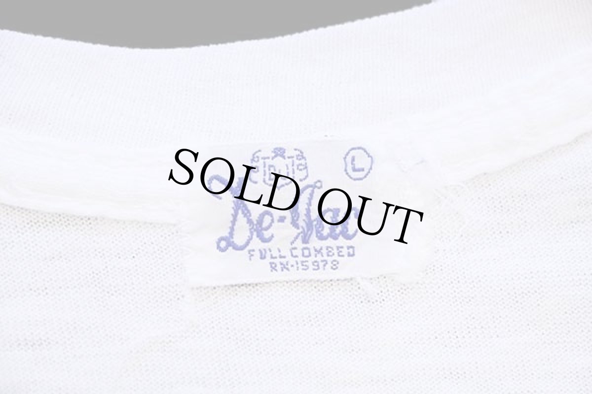 画像5: 60s De-Jac CHATHAM DAIRY PITTSBORO,N.C. 染み込みプリント コットン ポケットTシャツ 白 L (5)