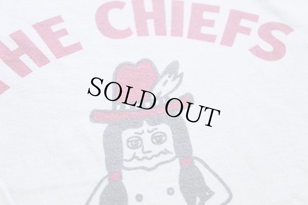 画像5: 70s Hanes THE CHIEFS インディアン 染み込みプリント コットンTシャツ 白 M (5)