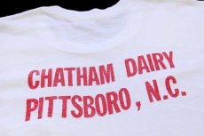 画像4: 60s De-Jac CHATHAM DAIRY PITTSBORO,N.C. 染み込みプリント コットン ポケットTシャツ 白 L (4)