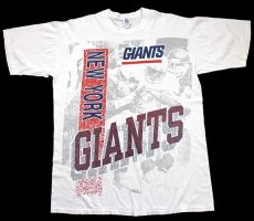 画像1: 80s USA製 LOGO7 NFL NEW YORK GIANTS コットンTシャツ 白★特大 (1)