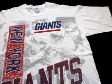 画像3: 80s USA製 LOGO7 NFL NEW YORK GIANTS コットンTシャツ 白★特大 (3)