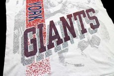 画像4: 80s USA製 LOGO7 NFL NEW YORK GIANTS コットンTシャツ 白★特大 (4)