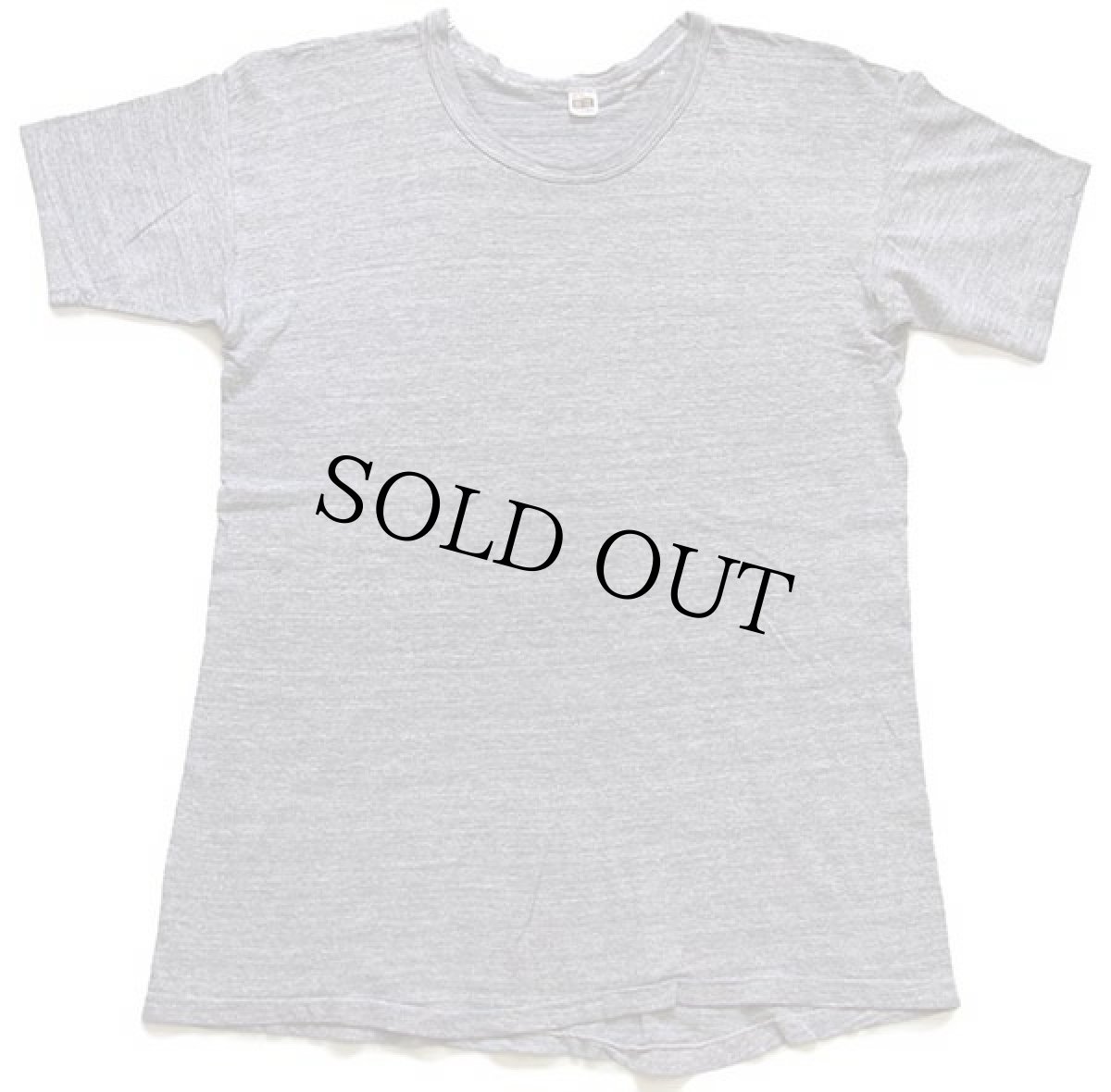 画像2: 60s USA製 Russell Southernラッセルサウザン 無地 コットンTシャツ ボロ 杢グレー XL (2)