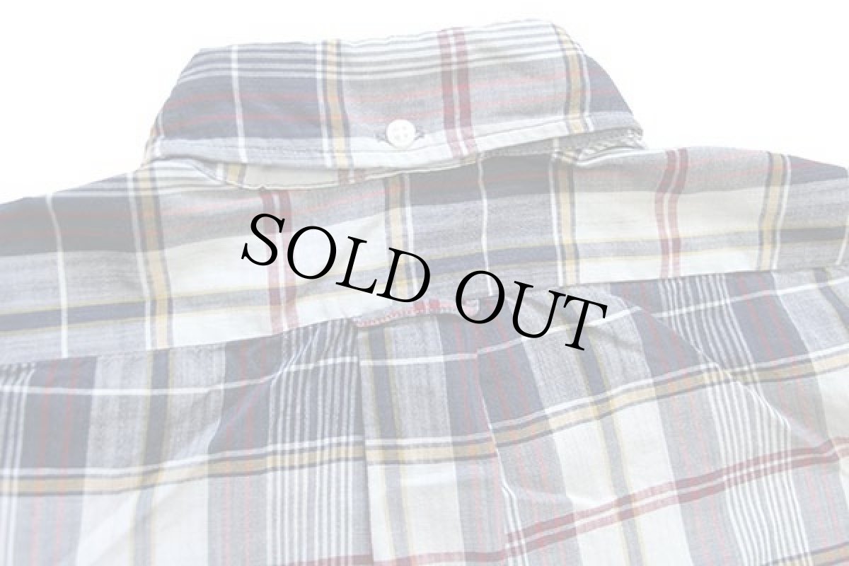 画像5: 60s B.V.D. マドラスチェック 三点留め ボタンダウン 半袖 コットンシャツ M (5)