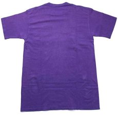 画像2: 90s USA製 LSU TIGERS タイガー コットンTシャツ 紫 M (2)