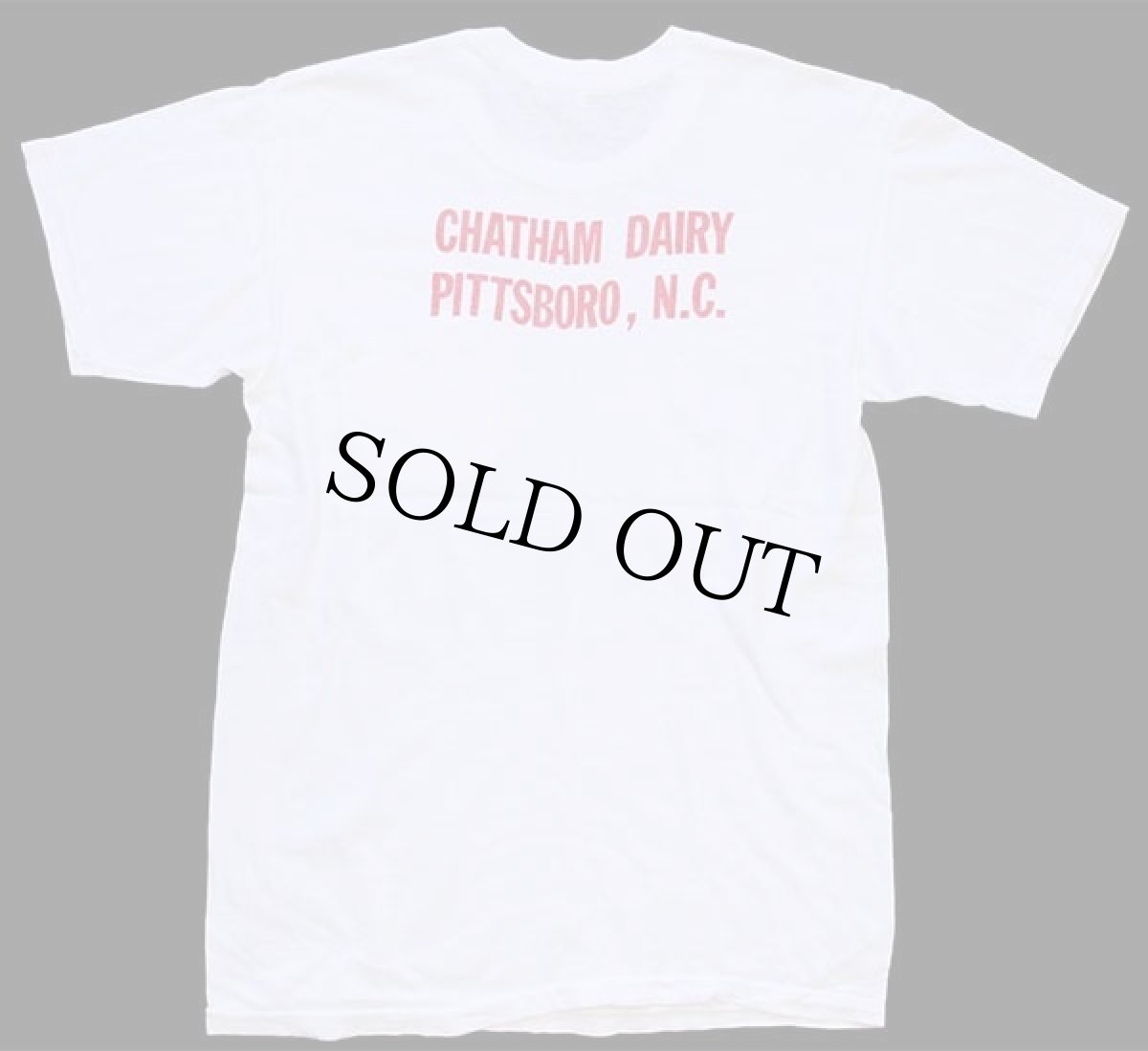 画像1: 60s De-Jac CHATHAM DAIRY PITTSBORO,N.C. 染み込みプリント コットン ポケットTシャツ 白 L (1)