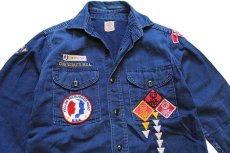 画像3: 60s CUB SCOUTS BSA ボーイスカウト パッチ付き コットンシャツ 青 キッズ (3)