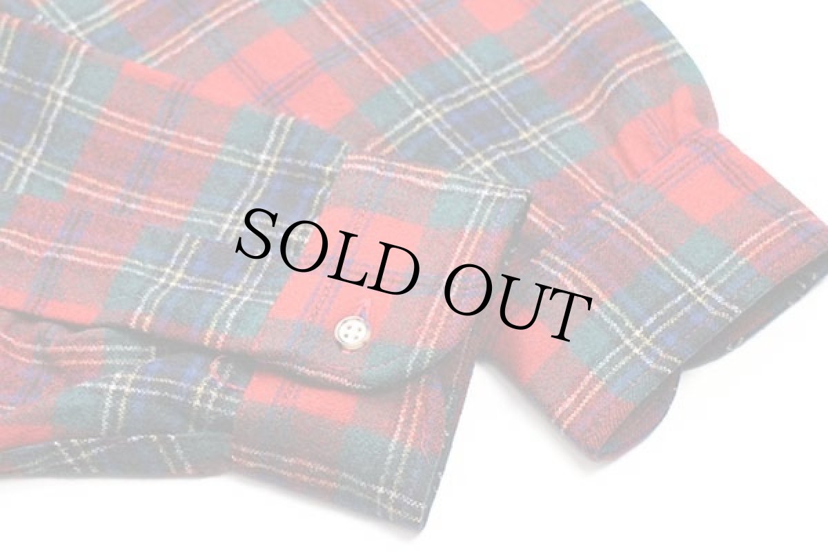 画像6: 70s USA製 PENDLETONペンドルトン タータンチェック ウールシャツ M (6)