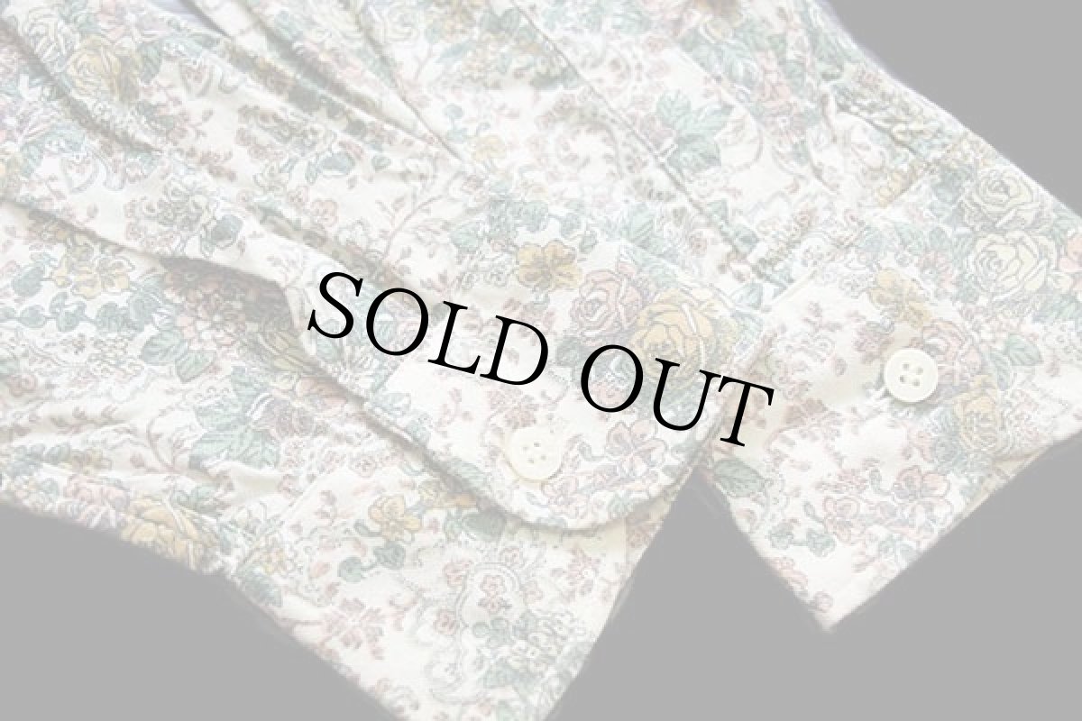 画像6: 90s イタリア製 FITZROY'S 花柄 総柄 コットンシャツ L (6)