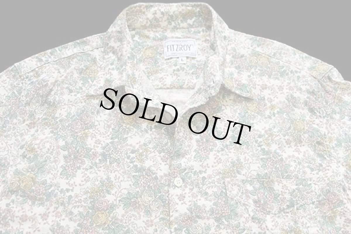 画像3: 90s イタリア製 FITZROY'S 花柄 総柄 コットンシャツ L (3)