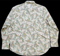 画像2: 90s イタリア製 FITZROY'S 花柄 総柄 コットンシャツ L (2)