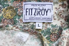 画像4: 90s イタリア製 FITZROY'S 花柄 総柄 コットンシャツ L (4)