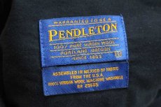 画像4: 00s メキシコ製 PENDLETONペンドルトン ウール オープンカラーシャツ ネイビー S (4)