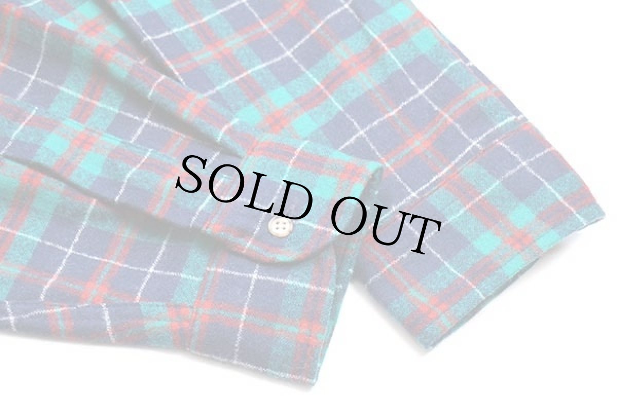 画像6: 70s USA製 PENDLETONペンドルトン AUTHENTIC MACHARDY TARTAN タータンチェック ボタンダウン ウールシャツ L (6)