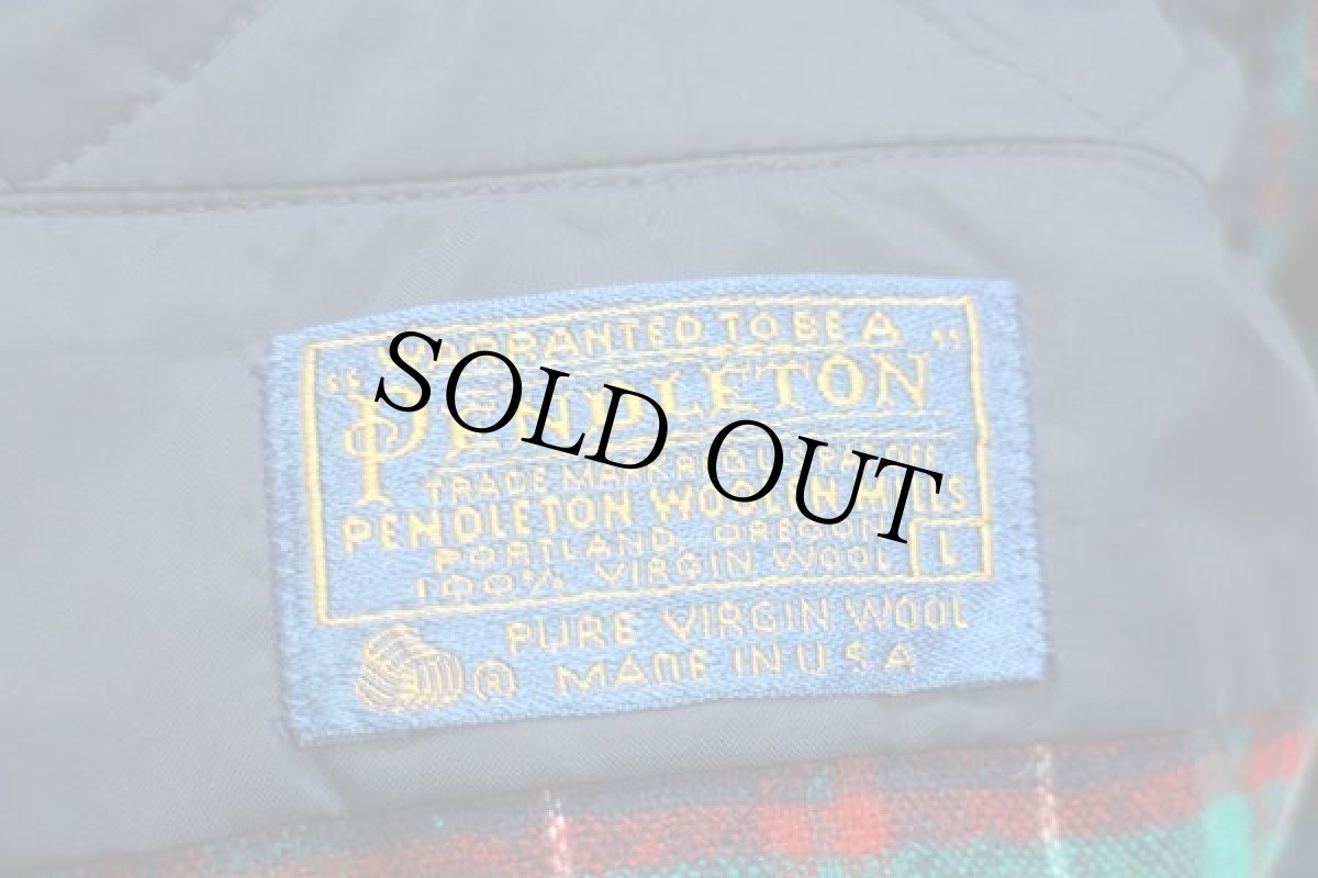 画像4: 70s USA製 PENDLETONペンドルトン AUTHENTIC MACHARDY TARTAN タータンチェック ボタンダウン ウールシャツ L (4)