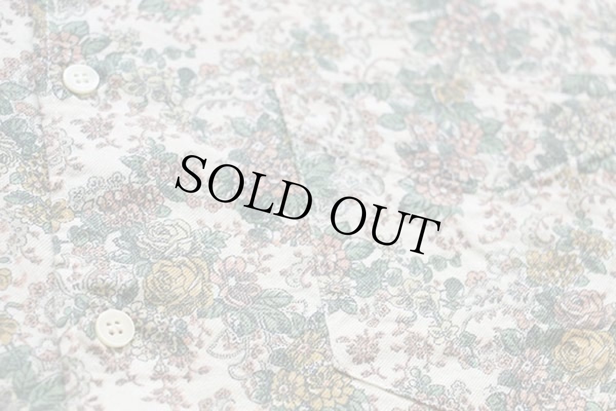 画像5: 90s イタリア製 FITZROY'S 花柄 総柄 コットンシャツ L (5)