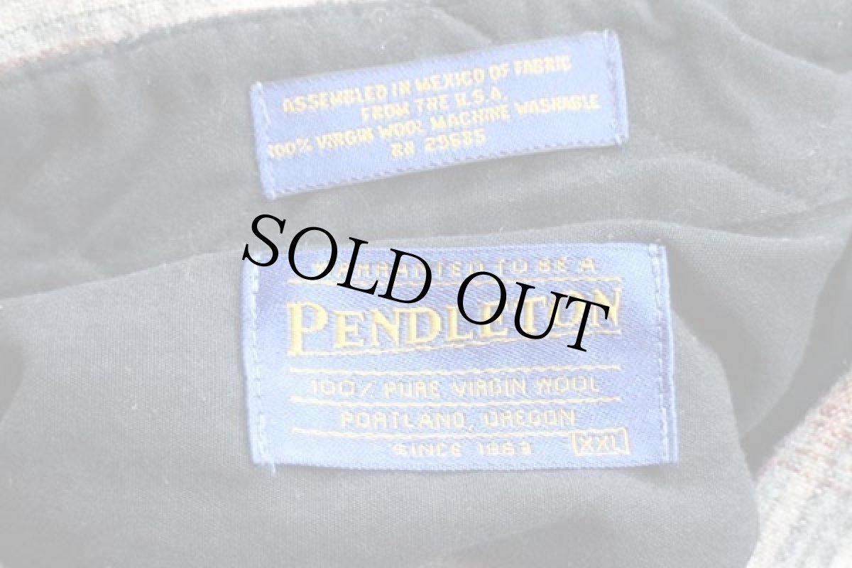 画像4: 00s メキシコ製 PENDLETONペンドルトン オンブレチェック ウール ウエスタンシャツ XXL (4)