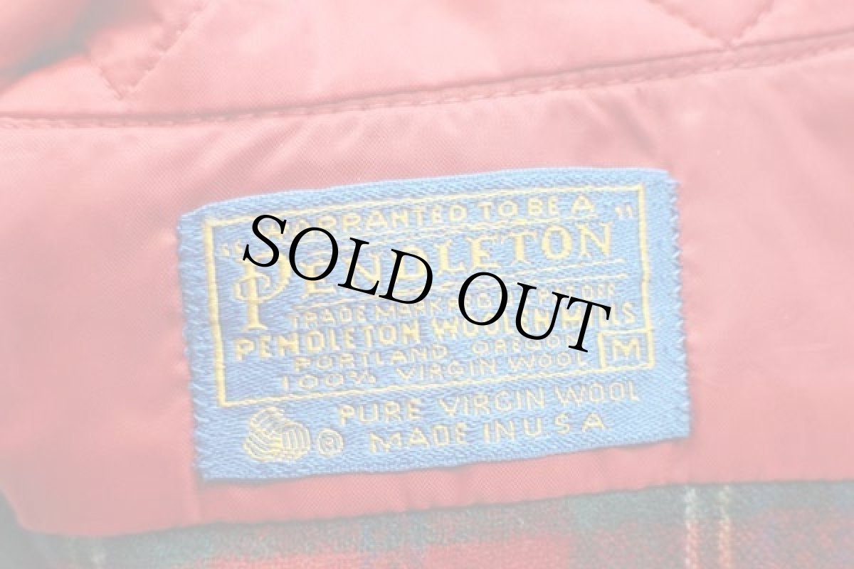 画像4: 70s USA製 PENDLETONペンドルトン タータンチェック ウールシャツ M (4)