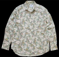 画像1: 90s イタリア製 FITZROY'S 花柄 総柄 コットンシャツ L (1)