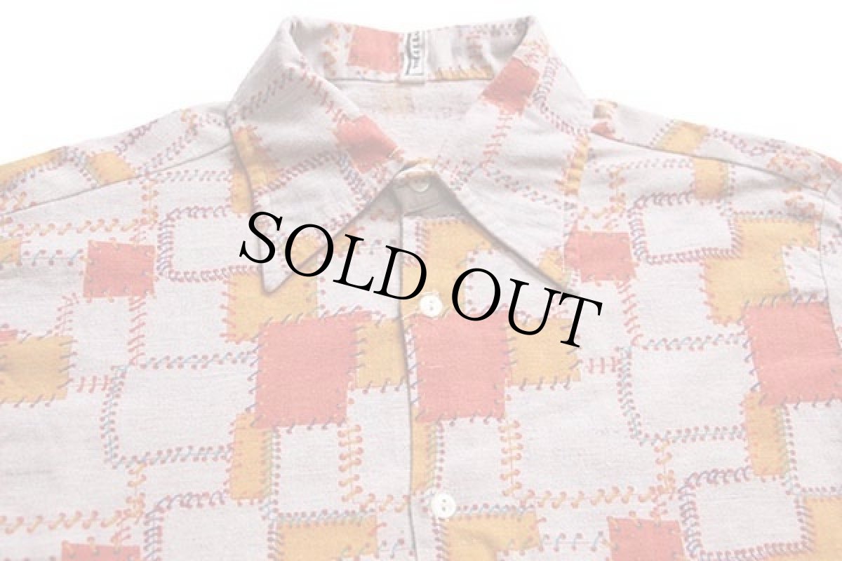 画像3: 70s Damina パッチワーク柄 シャツ (3)