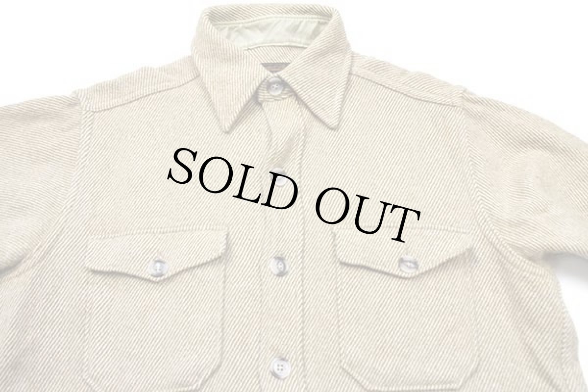 画像3: 70s EddieBauerエディーバウアー ツイード ウールシャツ 薄茶 L (3)