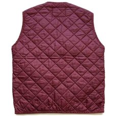 画像2: 90s イタリア製 Wilkes&Akerman Ornella Prosperi 刺繍 ナイロン キルティングベスト ワインレッド (2)