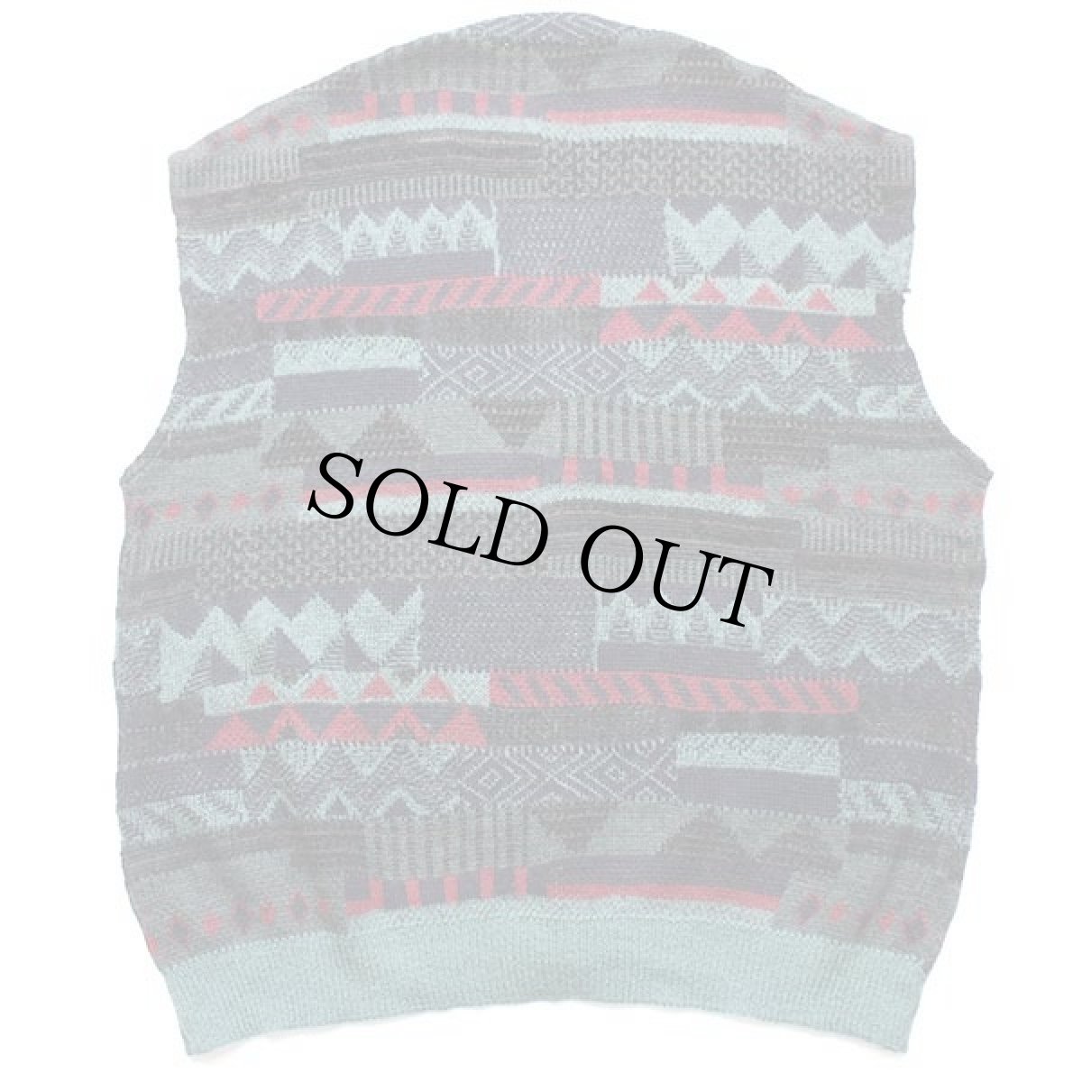 画像2: 90s イタリア製 Bizzarro ウールニット ベスト カーディガン (2)